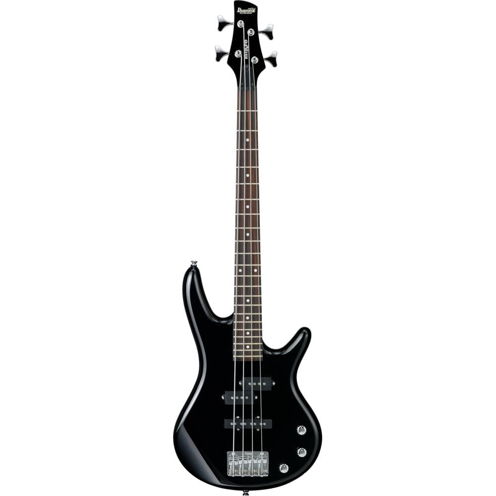 Ibanez GSRM20 miKro Bajo Eléctrico 4 Cuerdas Negro, Cuerpo de Álamo, Mástil de Arce, Di