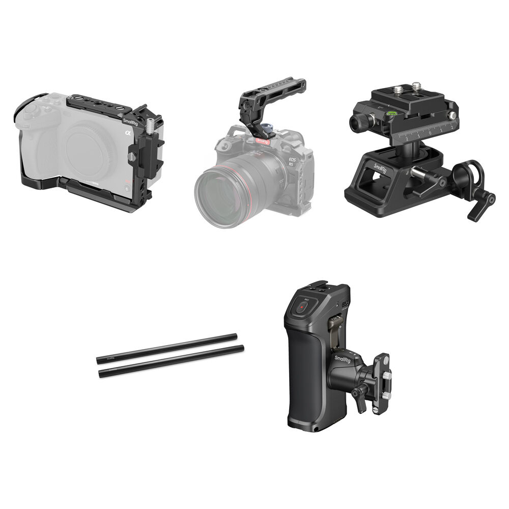 SmallRig Cage Kit 4183B para Sony FX30/FX3 con Mango Superior, Mango Lateral, Placa de Mon