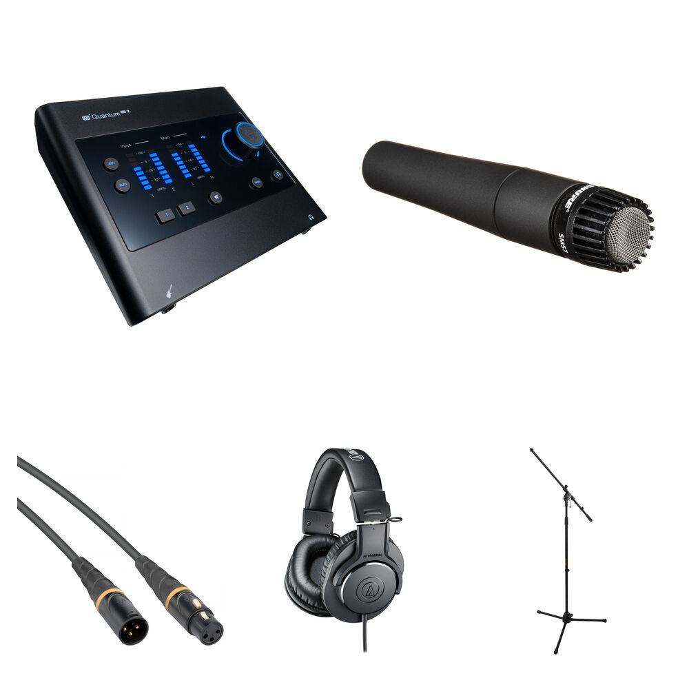 PreSonus Quantum ES 2 Interfaz de Audio/MIDI USB-C con Kit de Grabación de Guitarra