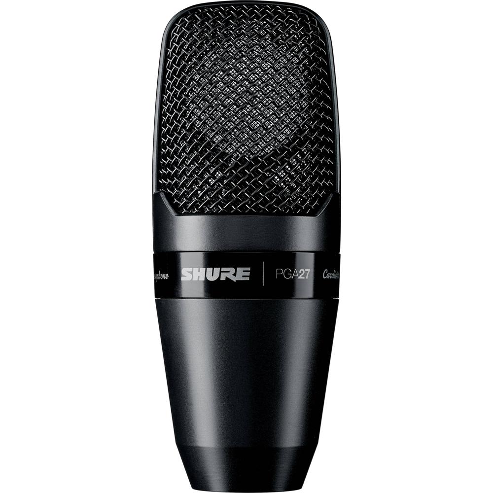 Shure Micrófono Condensador de Diafragma Grande PGA27 - Patrón Cardioide, Filtro de Paso