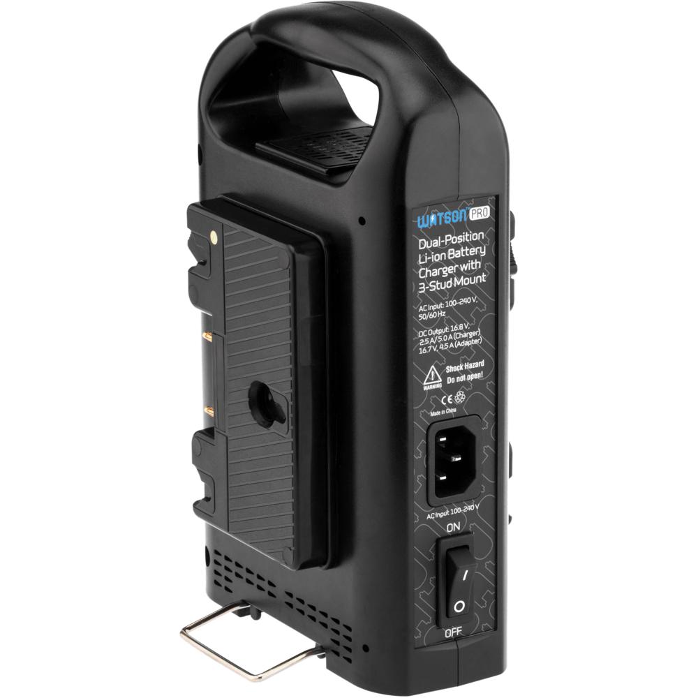 Watson Pro Cargador Doble Posición Li-Ion Modelo Gold Mount - Salida XLR de 4 Pines, Carg