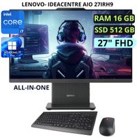 All in one  LENOVO IdeaCentre AIO 27IRH9 INTEL CORE i7 Ram 16GB SSD 512 GB  -F0HM00XKLD