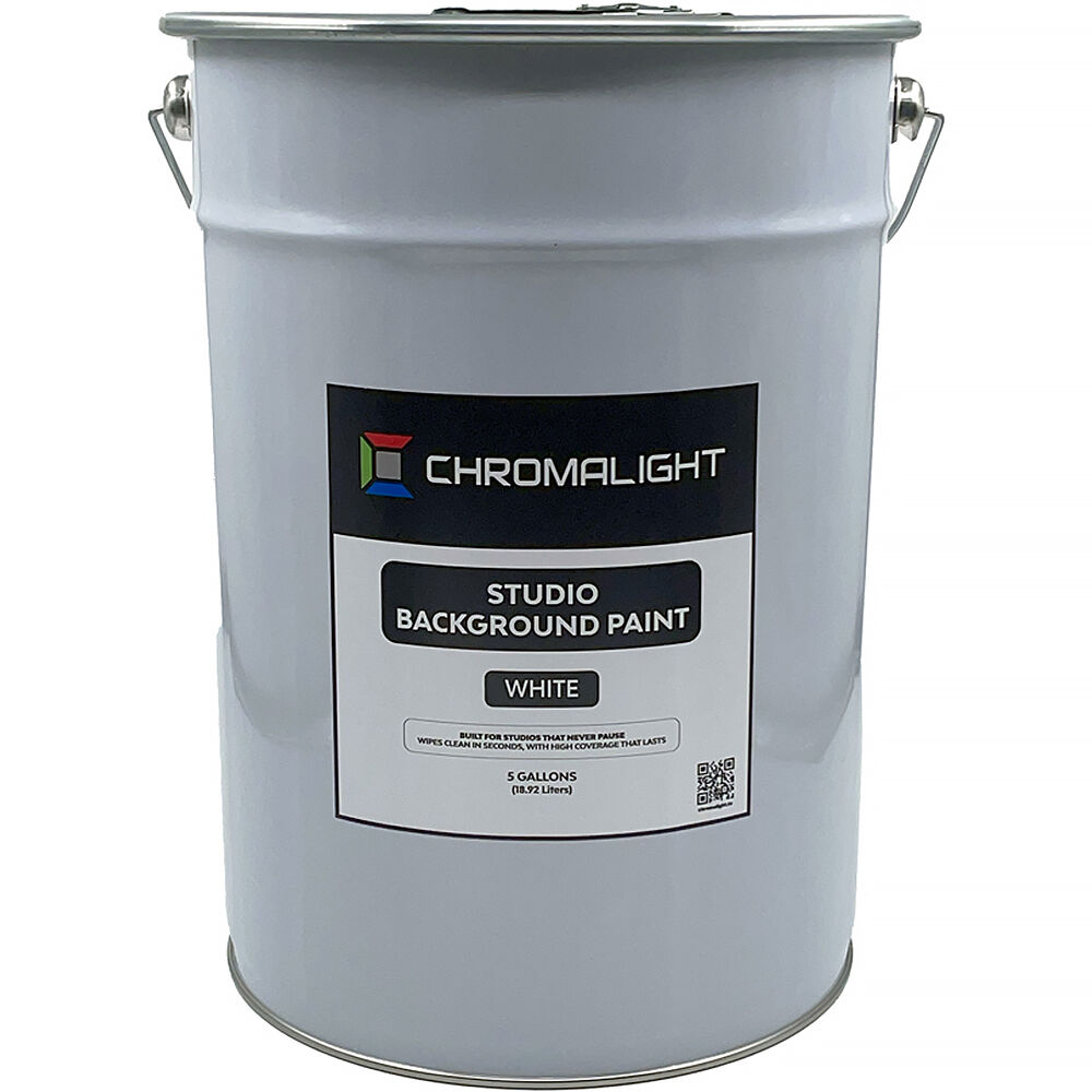 ChromaLight Cyclorama Studio Paint 5 Gal - Blanco, Acabado Eggshell, Resistente a Rayones