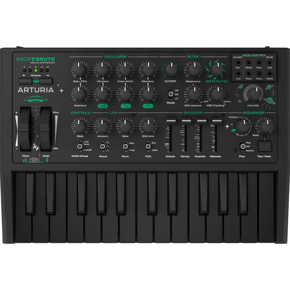 Arturia MicroBrute UFO Sintetizador Analógico Monofónico con Teclado Mini de 25 Notas y