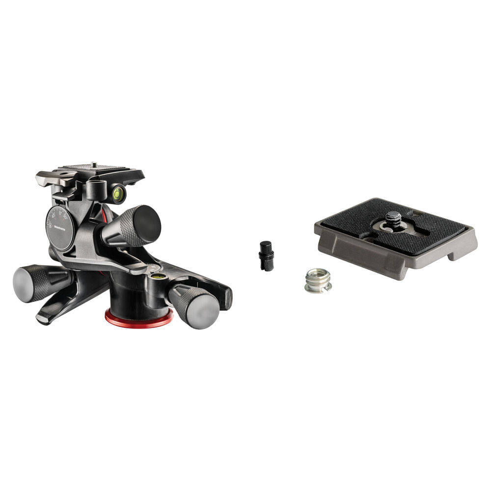 Manfrotto XPRO 3-Way Cabezal Panorámico y de Inclinación con Placas de Liberación Rápi