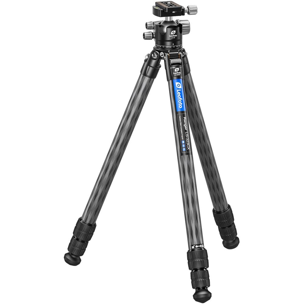 Leofoto Tripode de Carbono LS-323CX con Cabezal de Bola LH-40, Capacidad de Carga 44 lb, A