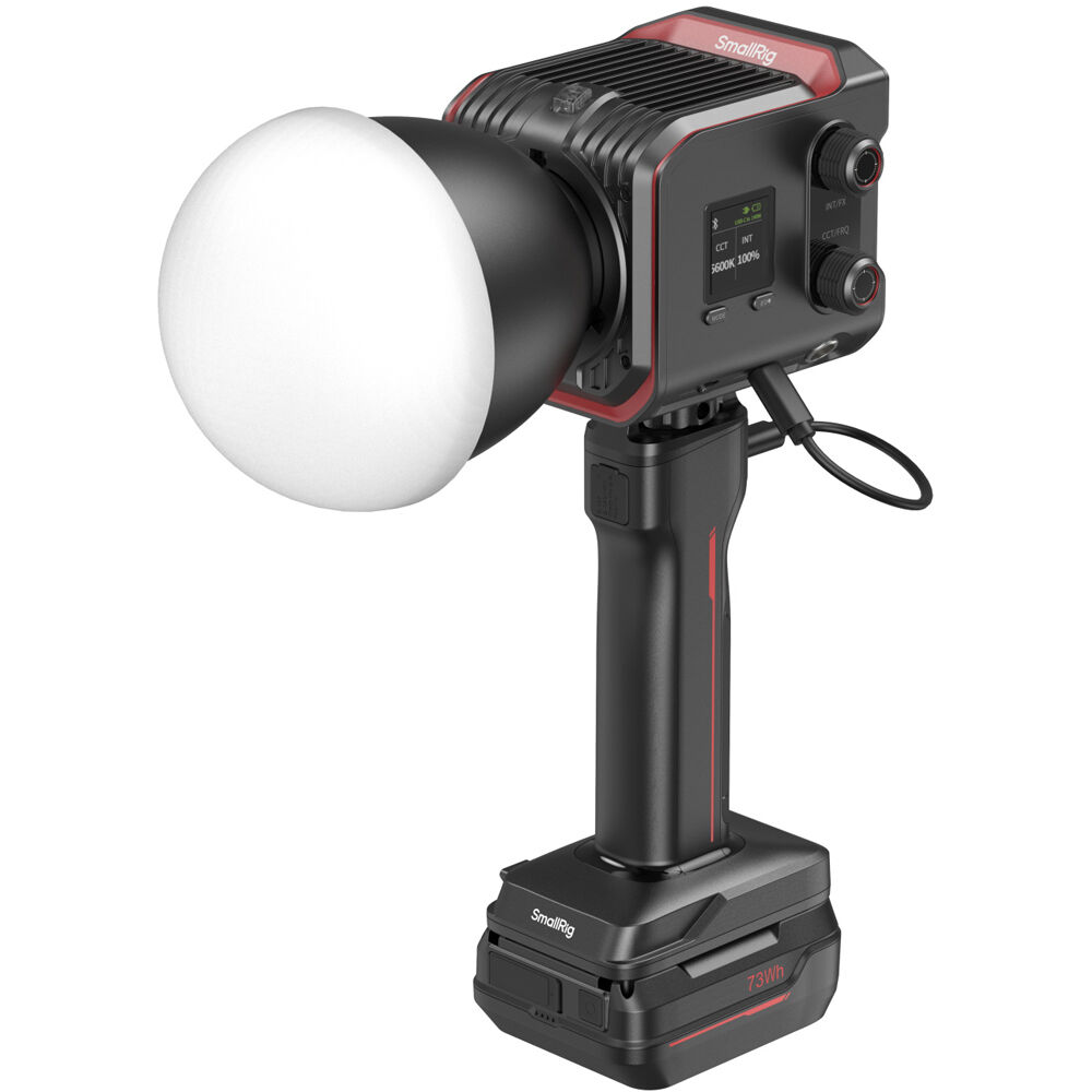 SmallRig RC 100B Kit de Luz LED para Video con Mango de Batería y Batería V-Mount, 2700-