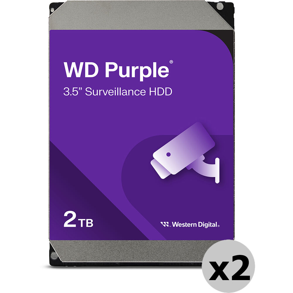 WD Disco Duro Interno de Vigilancia 2TB SATA III 3.5"" - Soporta hasta 64 Cámaras HD