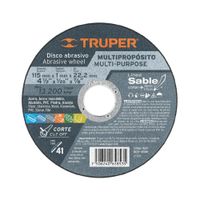 Disco Tipo 41 de 4-1 2pulg x 1 mm corte multimaterial Truper - 18651