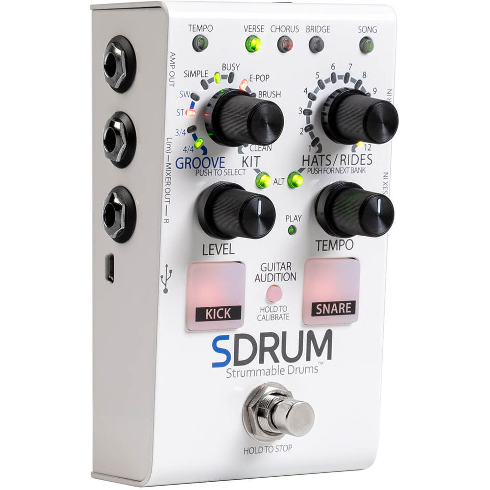 DigiTech SDrum Pedal de Batería para Guitarras - Crea Ritmos con BeatScratch, 5 Kits de B