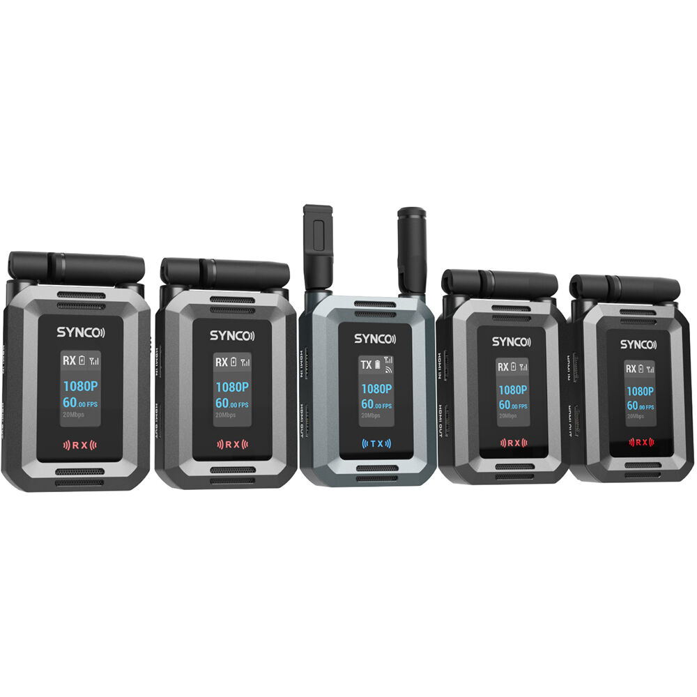 Synco XVision Sistema de Transmisión de Video Inalámbrico HDMI (1 TX, 4 RX) - 1080p60, 9