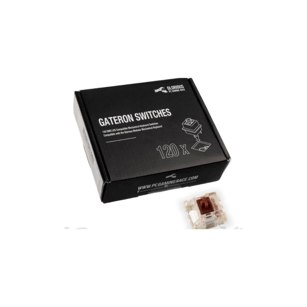 Pack de Interruptores Mecánicos Glorious Gateron Brown 120 Unidades