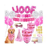 Kit Cumpleañero Completo Para Mascotas Perros Y Gatos Rosado