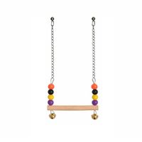 Juguete Columpio Flexible Para Aves Con Cuencas De Colores Y Cascabel