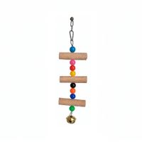 Juguete Escalera Colgante Para Aves Con Cuencas De Colores Y Cascabel