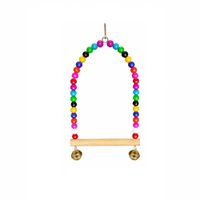 Juguete Columpio Interactivo Para Aves Con Cuencas De Colores Y Cascabel