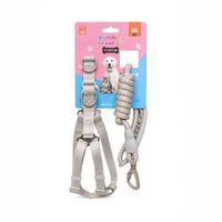 Arnés Con Correa Para Mascotas Perros Talla M Color Beige
