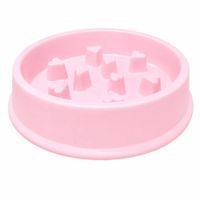 Plato Antiestrés Para Mascotas Perros Y Gatos Color Rosado Diseño Corazón