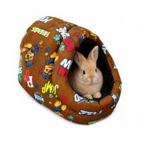 Casa Tipo Cueva Abrigadora Para Conejos Y Hamster Color Marrón