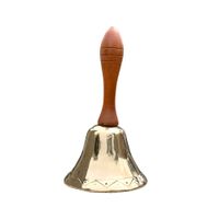 Campana en Bronce Fundido Mango de Madera 21 cm - MFAP