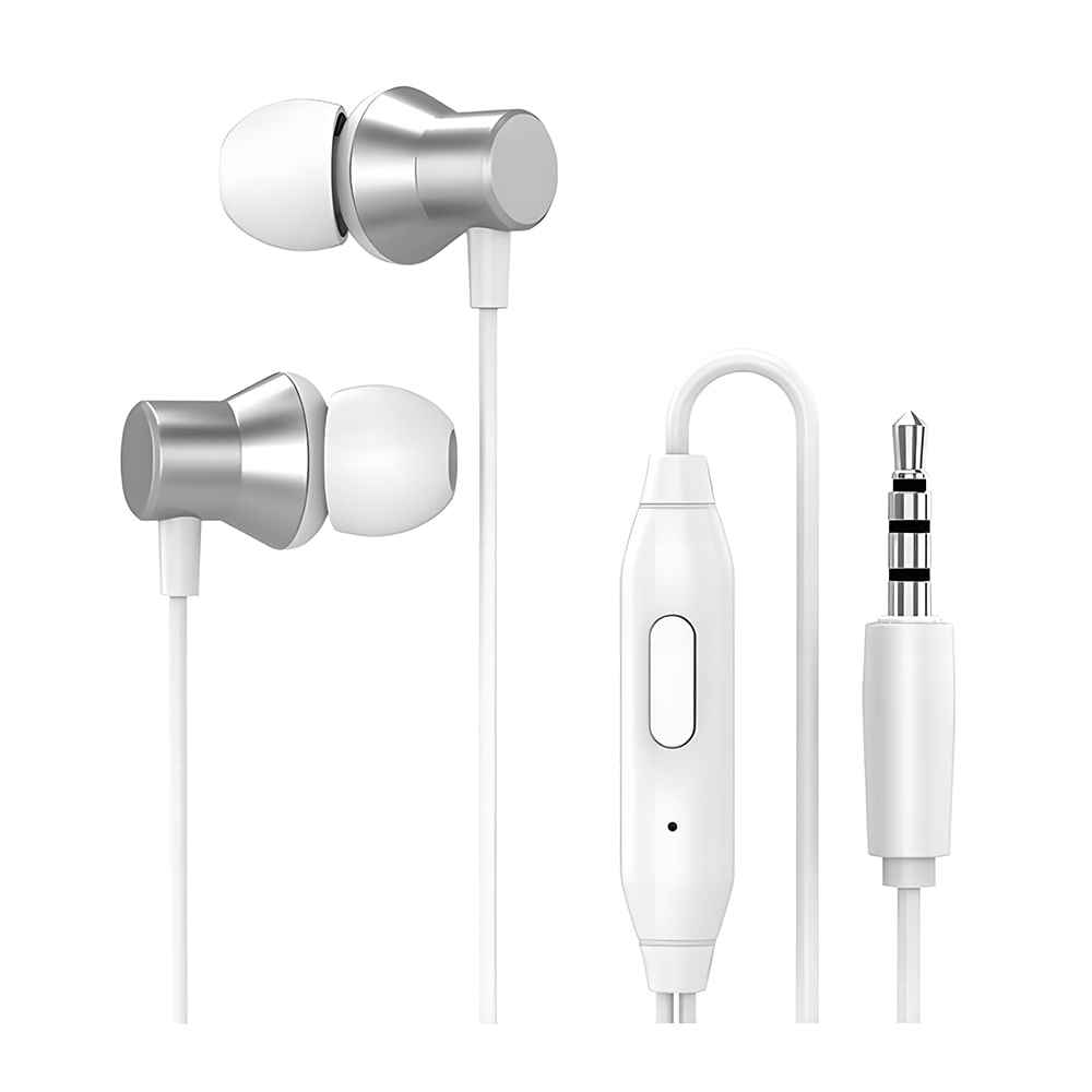 Audífonos con Cable 3.5mm LENOVO HF130WT Micrófono Integrado In-Ear Blanco