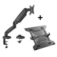 SOPORTE DE ESCRITORIO PARA MONITOR 17 A 32 PULGADAS CON ADAPTADOR PARA LAPTOP 10 A 17 PULGADAS