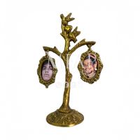 Árbol genealógico de 2 fotos en bronce fundido 15 cm - Raices de oro