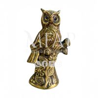 Búho Crepúsculo en Bronce 22 cm - Decoración Premium MFAP