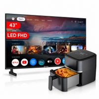 Combo Televisor 43 Pulgadas  Google TV FHD Más Freidora de Aire 3L