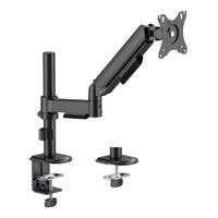 RACK SOPORTE DE ESCRITORIO ERGONÓMICO CON POSTE REGULABLE PARA MONITOR 17 A 32 PULGADAS