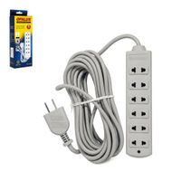 Extensión Eléctrica Vulcanizada 6 Tomas Universales 8M OPALUX OP-730-8M
