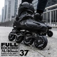 Patines Freestyle SLM Talla 37 - Full Rockered 76-80 mm - 90A - ABEC-7 - Frame Aluminio Mogema