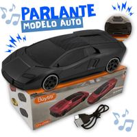 Parlante Bluetooth Modelo Auto Deportivo Recargable Negro