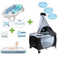 Cuna Corral Sally 716 CL con Colchón de 4 CL y  Bañera