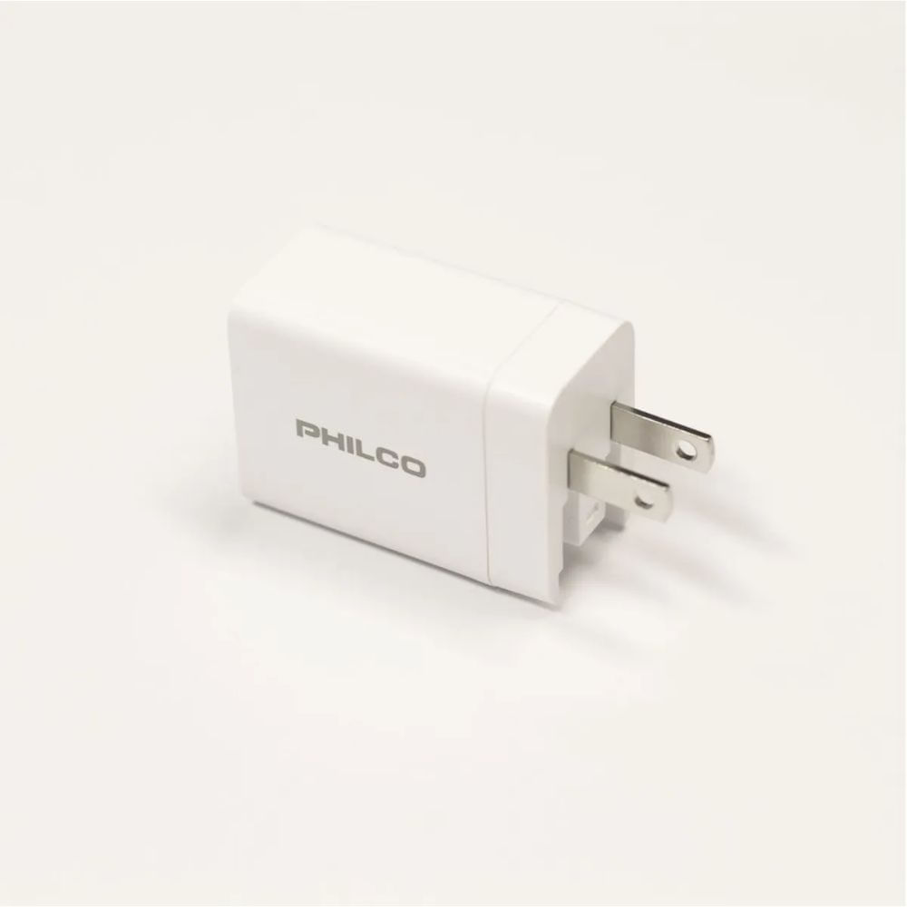 Cubo de carga 33W Philco - 2 entradas USB-A y USB-C - FLP4333A