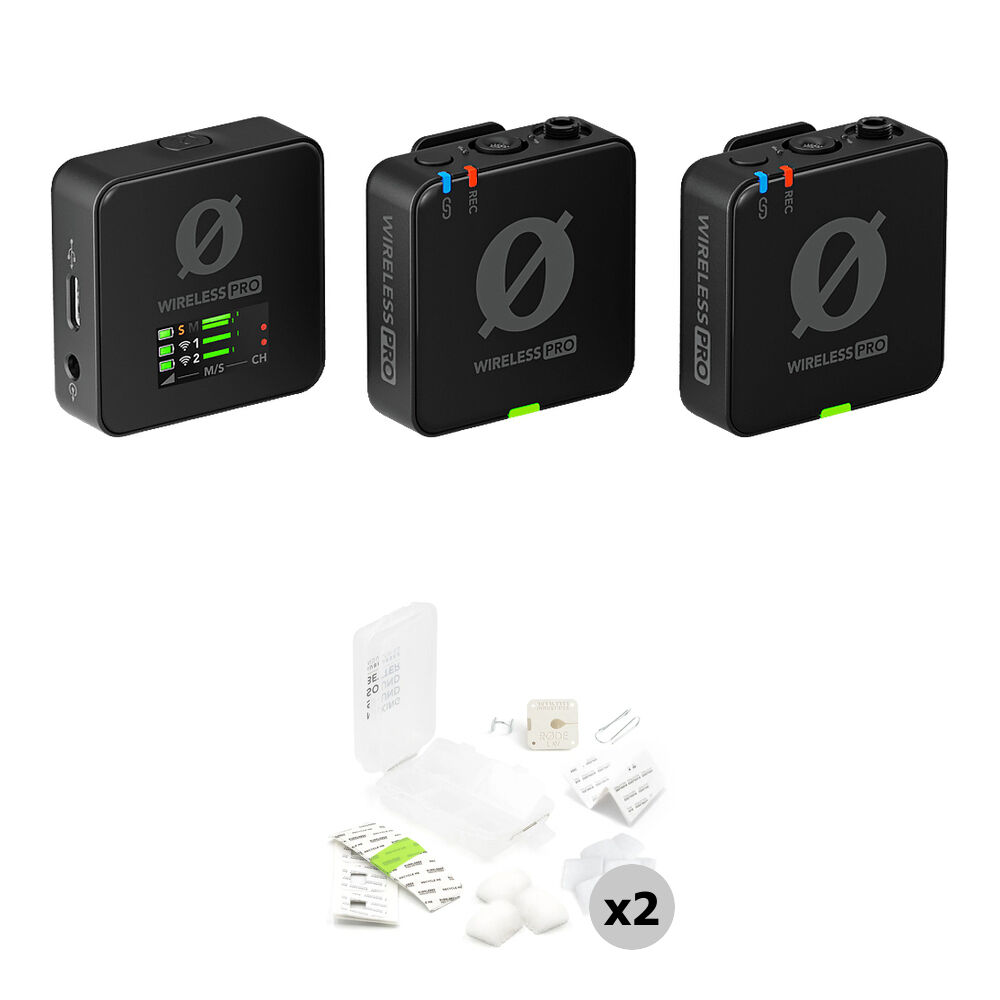 RODE Wireless PRO Sistema de MicrÃ³fono InalÃ¡mbrico para 2 Personas con Kits de OcultaciÃ