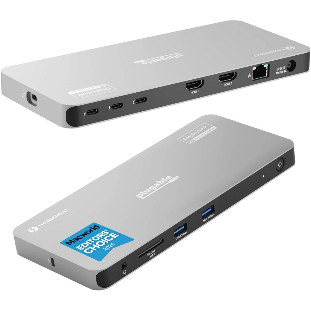 Plugable Estación de Acoplamiento Thunderbolt 4 TBT-6950PD con 3 Puertos Thunderbolt 4, 2