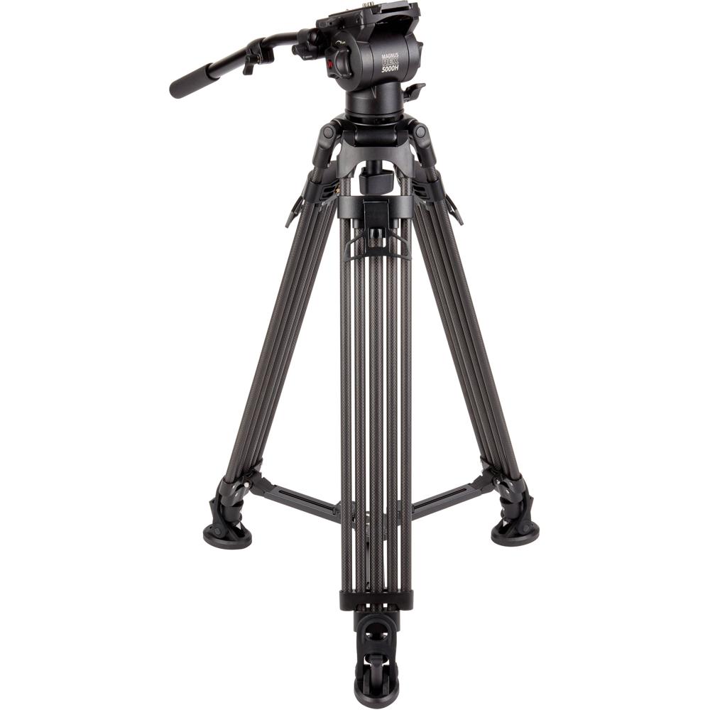 Magnus Tripode de Video VT-5000-CM de Carbono, Capacidad de Carga 17 lb, Altura de Trabajo