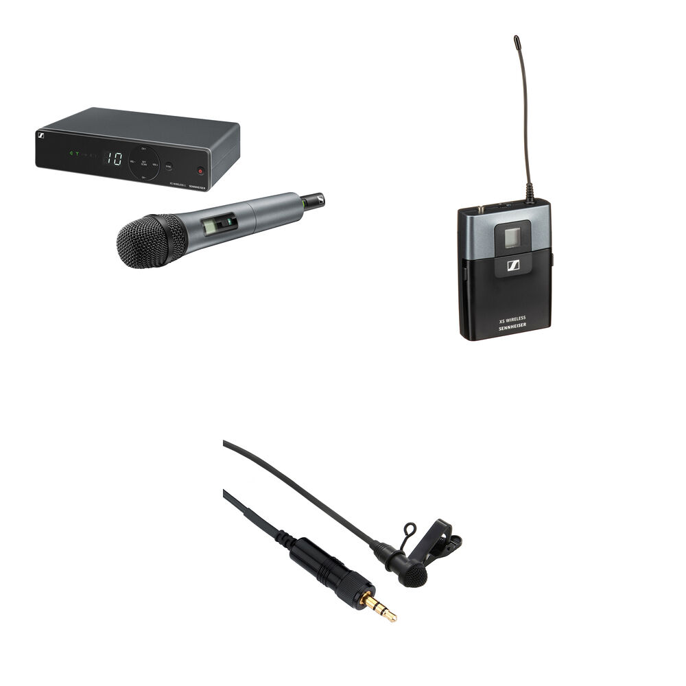 Sennheiser XSW1 Sistema de Micrófono Inalámbrico Combo con e835 y Lavalier Senal OLM-2