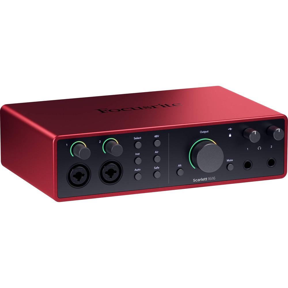 Focusrite Scarlett 16i16 4th Generation - Interfaz de Audio/MIDI USB-C 16x16 con 2 Preamps