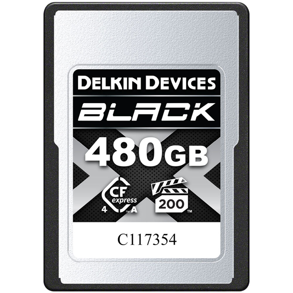 Delkin Devices CFexpress Type A 4.0 480GB BLACK - Velocidades de lectura hasta 1830 MB/s,