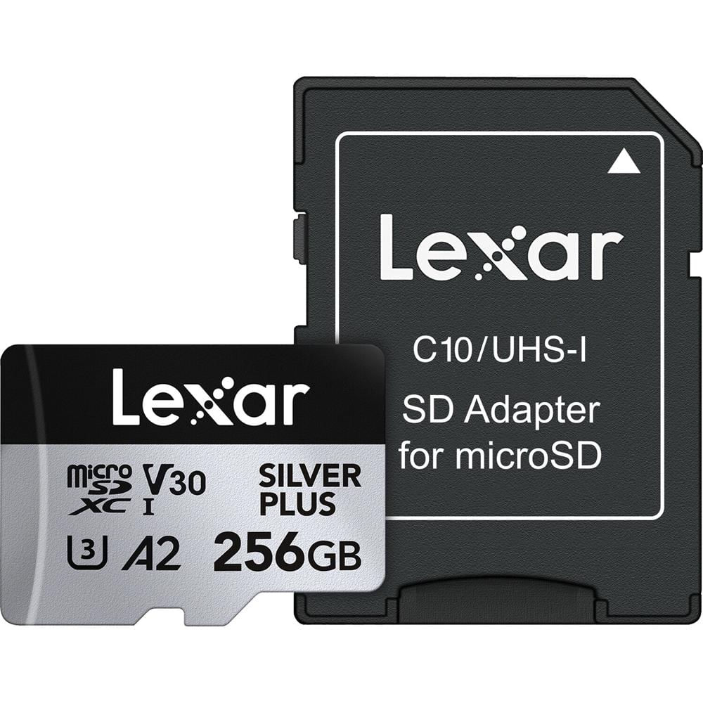 Lexar Tarjeta de Memoria microSDXC 256GB Professional SILVER PLUS UHS-I V30 U3