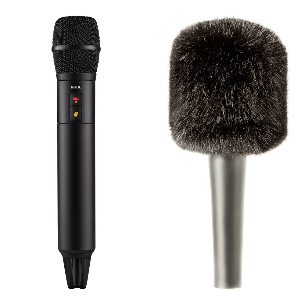 RODE Micrófono Inalámbrico de Mano Interview PRO con Windbubble de Pelo Corto