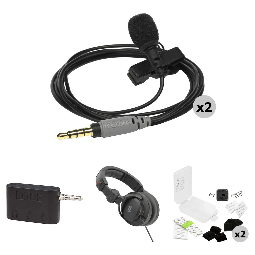 RODE smartLav+ Kit de Entrevista Lavalier Oculto para Dos Personas con Adaptador SC6 y Aur