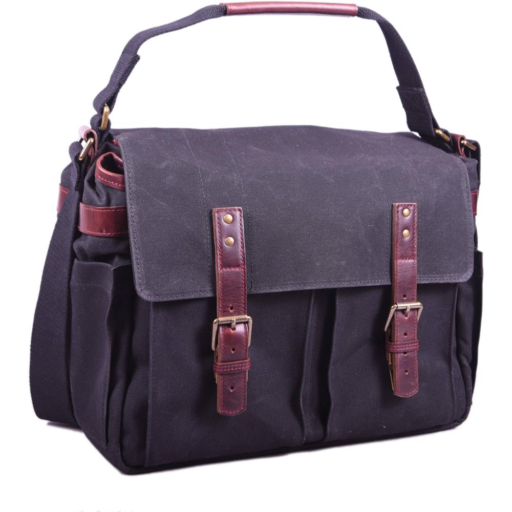 ONA Bolsa Mensajera The Astoria Negra - Capacidad para 2 DSLRs, 5 Lentes y Laptop de 15""