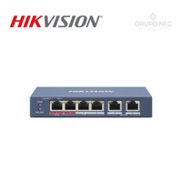 SWITCH HK-DS-3E0106HP-E POE 4 PUERTOS 10 100 MBPS CON 1 PUERTO HI POE Y 2 PUERTOS UPLINK 10 100 MBPS
