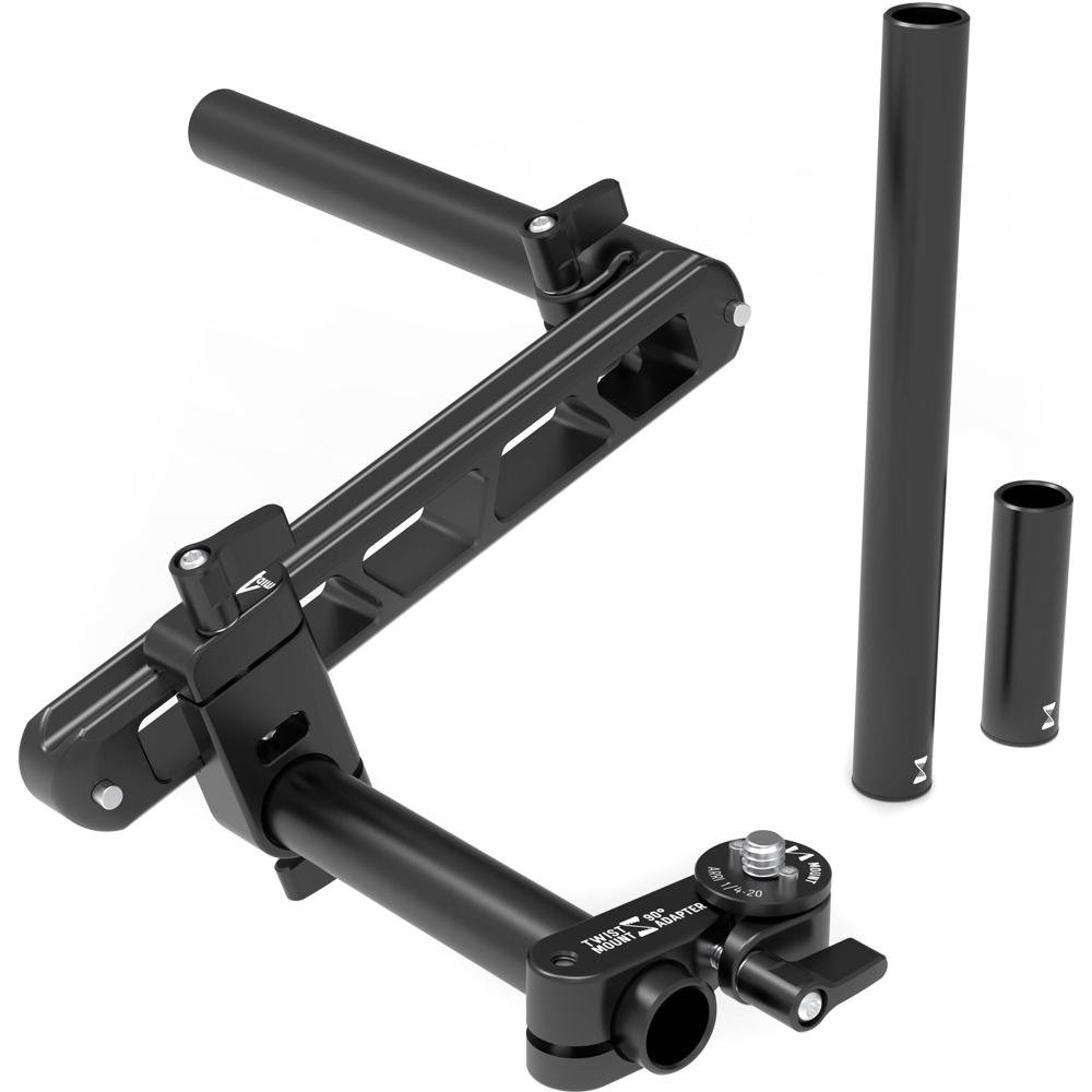 MID49 Kit de Montaje TWIST con Adaptador de Ángulo Recto para Monitor y Spud ARRI 1/4""-20