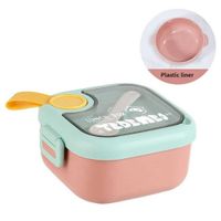 Set De Táper Portátil Para Niños Rosado  28RS10