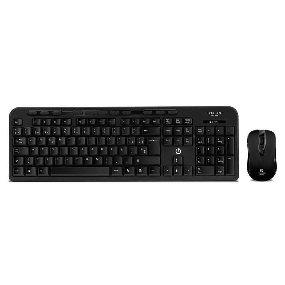 KIT EBONY ENK T800 TECLADO Y MOUSE WIFI ENKORE