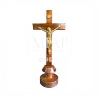 Cruz de Madera y Bronce Fundido 33 cm - MFAP